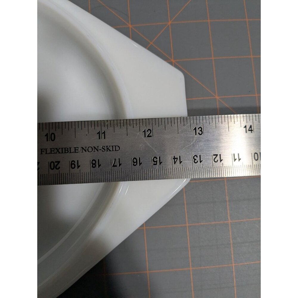 Vintage Pyrex Blue Snowflake Garland Oval Lid 12.75" White Glass Replacement - Picture 8 of 15